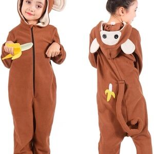 Brown Monkey  Onesie Halloween Costume for Kids size 11/12